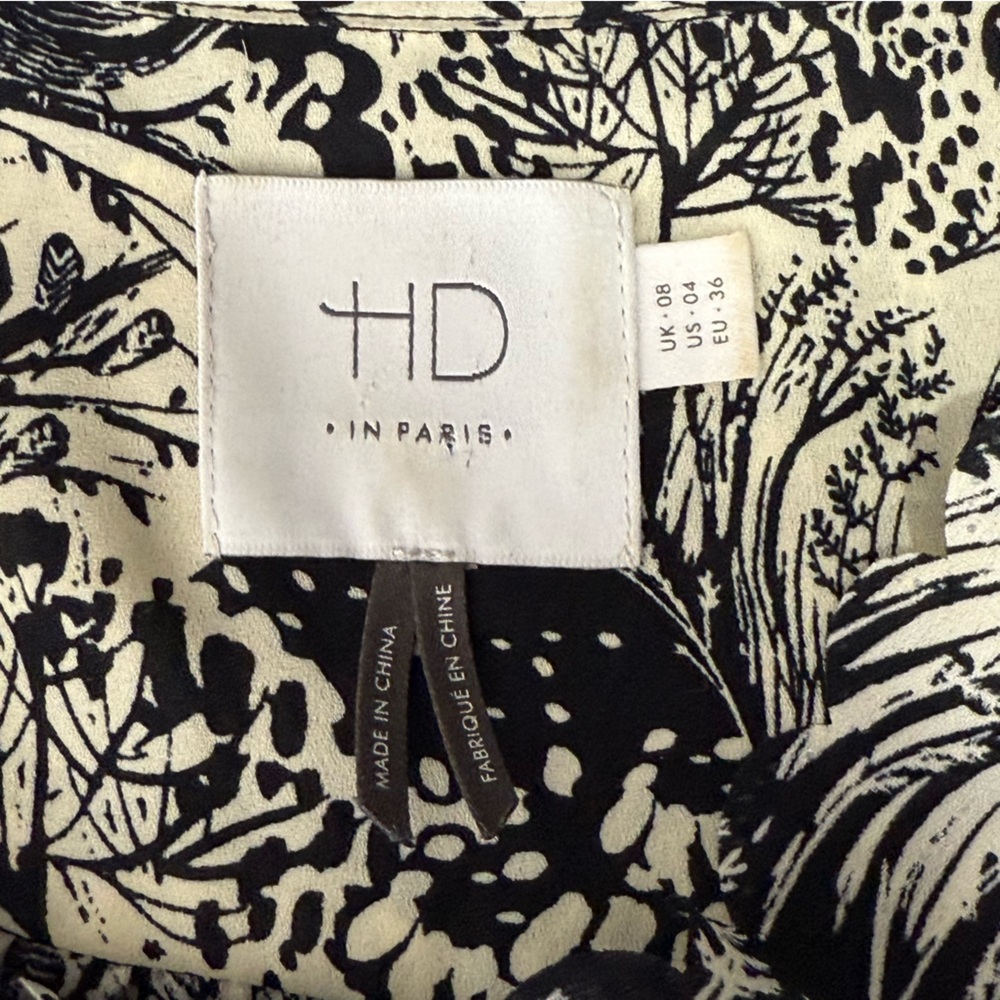 HD in Paris Anthropologie Picea Ruffle Blouse Top in Floral Animal Print, size 4 - Picture 4 of 6